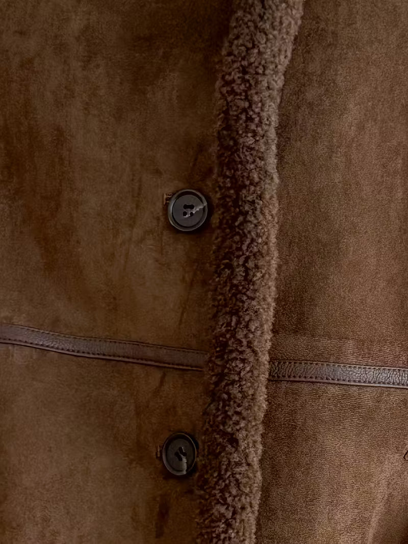 TemperFit Women’s Soft Plush Faux Suede Winter Coat